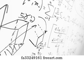 Free Art Print Of Complex Math Formulas On Whiteboard. Complex Math ...