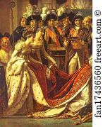 1804 Art Print - Consecration Of The Emperor Napoleon I And Coronation Of The Empress Josephine In The Cathedral Of Notre-Dame De Paris On 2 December 1804. Detail