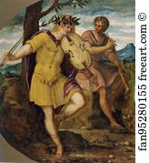 Protest Art Print - Contest Between Apollo And Marsyas. Detail