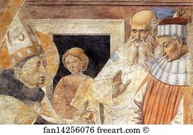 1464 65 Fresco Art Print - Conversion Of The Heretic. Detail