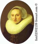 1633 Oil On Wood Louvre Art Print - Cornelia Pronck, Wife Of Albert Cuyper