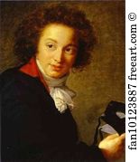 1793 Oil On Canvas The Hermitage Art Print - Count Grigory Ivanovich Tchernyshov Holding A Mask