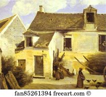 France Deposit From Louvre Art Print - Courtyard Of A Peasant's House Near Paris / Cour D'une Maison De Paysans Aux Environs De Paris