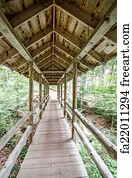 Free art print of Covered bridge. New England covered bridge in red