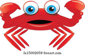 Free art print of Cartoon crab | FreeArt | fa18440088