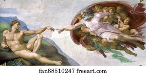Creates Art Print - Creation Of Adam