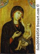 Duccio Di Buoninsegna Art Print - Crevole Madonna