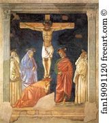 1440 Art Print - Crucifixion And Saints