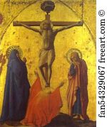 Crucifixion Panel From The Pisa Altar Art Print - Crucifixion. Panel From The Pisa Altar