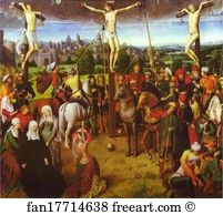 Oil On Wood Szepmuveszeti Museum Art Print - Crucifixion