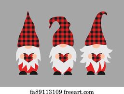 Free art print of Cartoon vector gnomes in green sunglasses and plaid ...