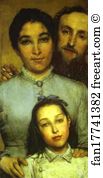 His Wife And His Daughter Art Print - Dalou, His Wife And His Daughter