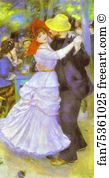 Suzanne Art Print - Dance At Bougival (Suzanne Valadon And Paul Lhote)