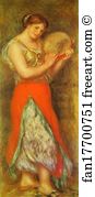 Gabrielle Art Print - Dancer With Tambourne (Gabrielle Renard)