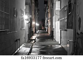 Free Art Print Of Scary Dark Alleyway At Night Scary Dark Alleyway At Night Taken In Manchester Uk Chinatown Freeart Fa