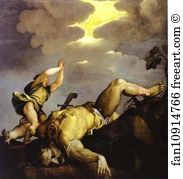 Salute Art Print - David And Goliath
