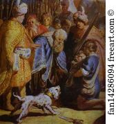 Goliath Art Print - David Presenting The Head Of Goliath To King Saul. Detail