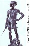 1473 1475 Bronze Museo Nazionale Del Bargello Art Print - David