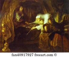 Dying Art Print - David's Dying Charge To Solomon