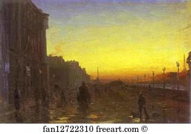 Feodor Vasilyev Art Print - Dawn In St. Petersburg