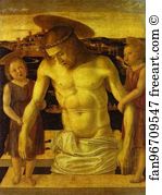 Dead Christ Supported By Angels Art Print - Dead Christ Supported By Angels