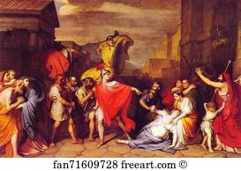 Feodor Bruni Art Print - Death Of Camilla, Sister Of Horatio