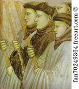 Inspection Art Print - Death Of St. Francis And Inspection Of Stigmata. Detail
