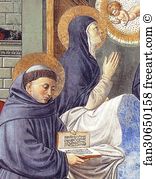 Death Of St Monica Art Print - Death Of St. Monica. Detail