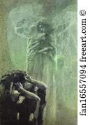 Tamara Art Print - Demon And Angel With Tamara's Soul