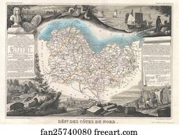 Nord Art Print - Dept. De La Cotes Du Nord.