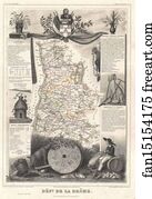Dept De La Drome Art Print - Dept. De La Drome.
