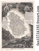 Haute Art Print - Dept. De La Haute Marne.