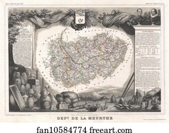 Meurthe Art Print - Dept. De La Meurthe.
