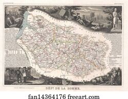 Somme Art Print - Dept. De La Somme.
