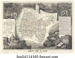  Art Print - Dept. De L'ain.
