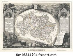  Art Print - Dept. De L'allier.