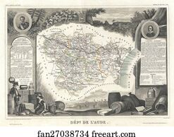  Art Print - Dept. De L'aude.
