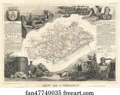 Dept Art Print - Dept. De L'herault.