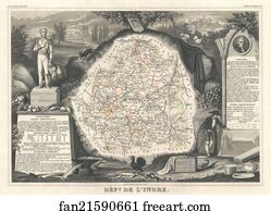 Dept Art Print - Dept. De L'indre.