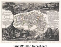 Dept Art Print - Dept. De L'orne.