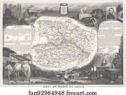 Dept De Maine Et Loire Art Print - Dept- De Maine Et Loire