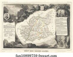 Basse Art Print - Dept. Des Basse-Alpes.