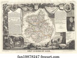 Loir Art Print - Dept. D'eure Et Loir.