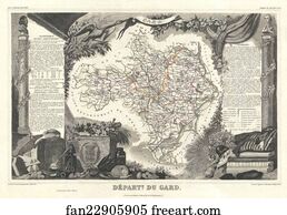 Gard Art Print - Dept. Du Gard.