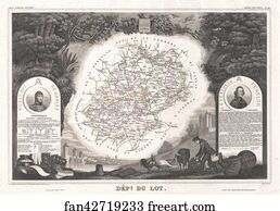 Lot Art Print - Dept. Du Lot.