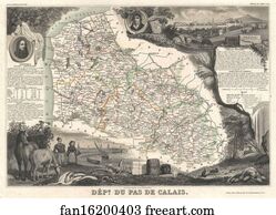 Calais Art Print - Dept. Du Pas De Calais.