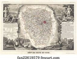 Seine Et Oise Art Print - Dept. E Seine Et Oise.