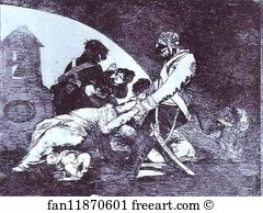 1810 Art Print - Desastre De La Guerra (Disasters Of War) 11; Ni Por Esas