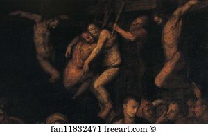 Descent From The Cross Art Print - Descent From The Cross And Lamentation. Detail