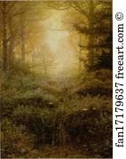 1890 Oil On Canvas Private Collection Art Print - Dew-Drenched Furze